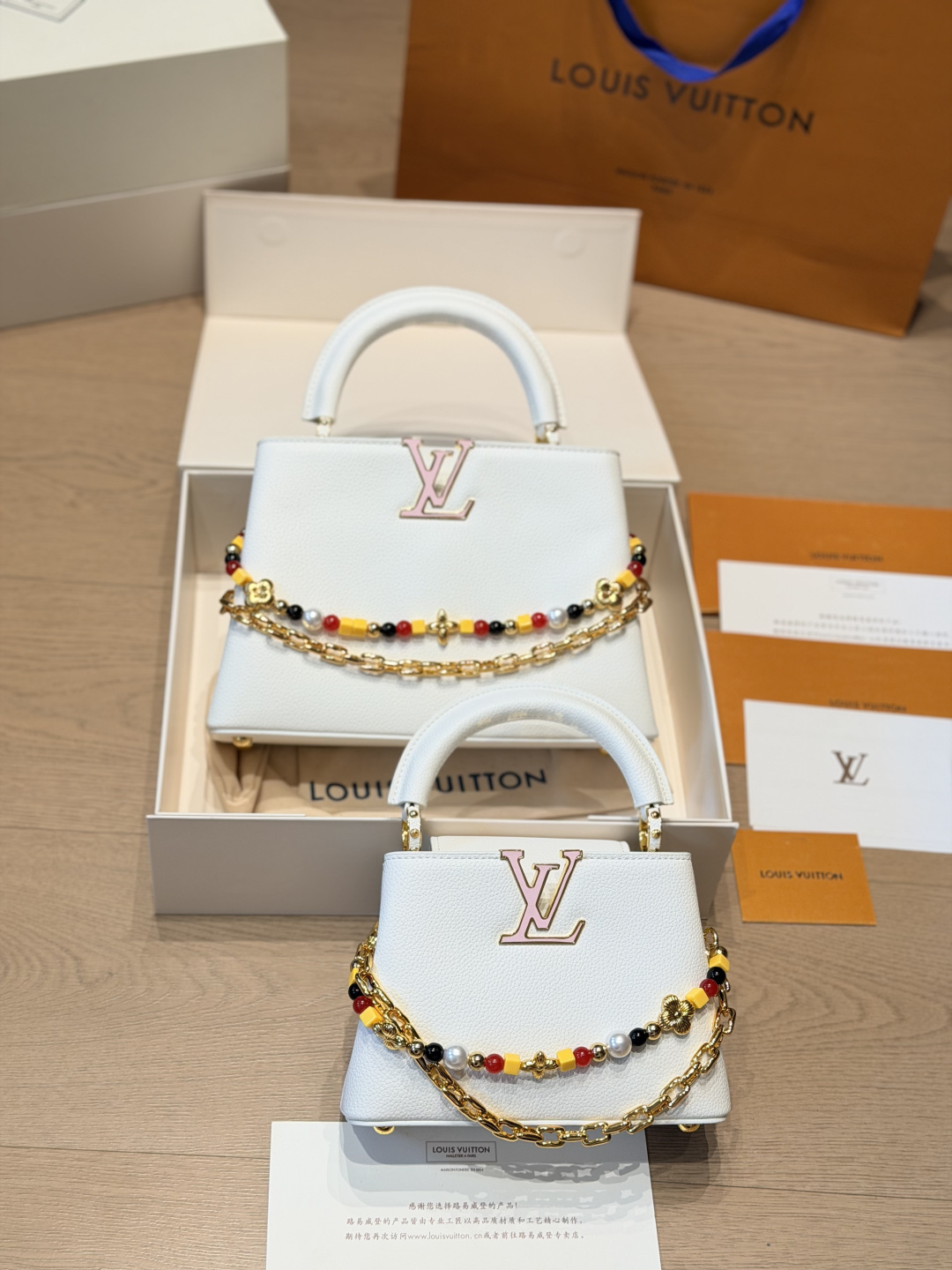 LV Monogram Handbag Cowhide Leather Detachable Strap Crossbody 2